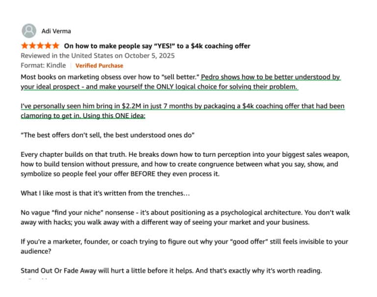 Stand Out or Fade Away Review